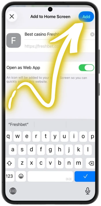 Freshbet add to mobile